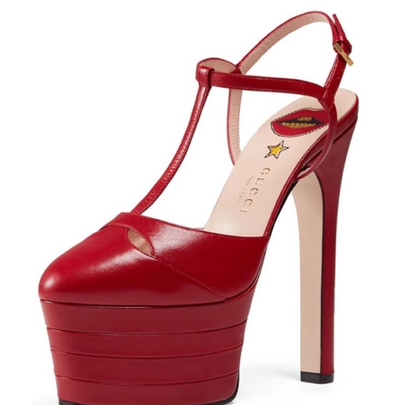 LOOKING FOR: GUCCI Angel Leather Platform Sandals. - Picture 2 of 5